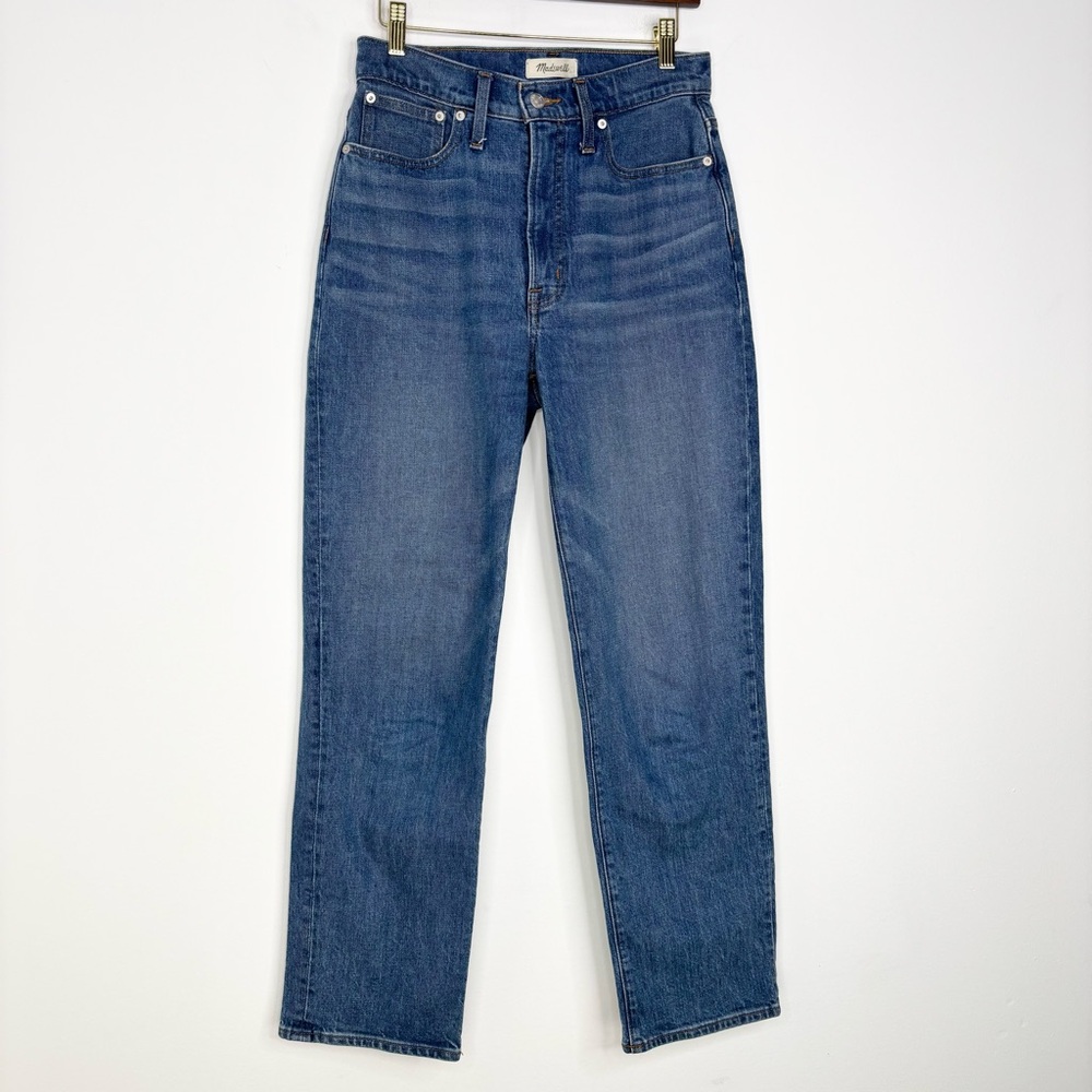 Madewell Straight Leg Jeans in Medium Blue - Picture 4 of 14